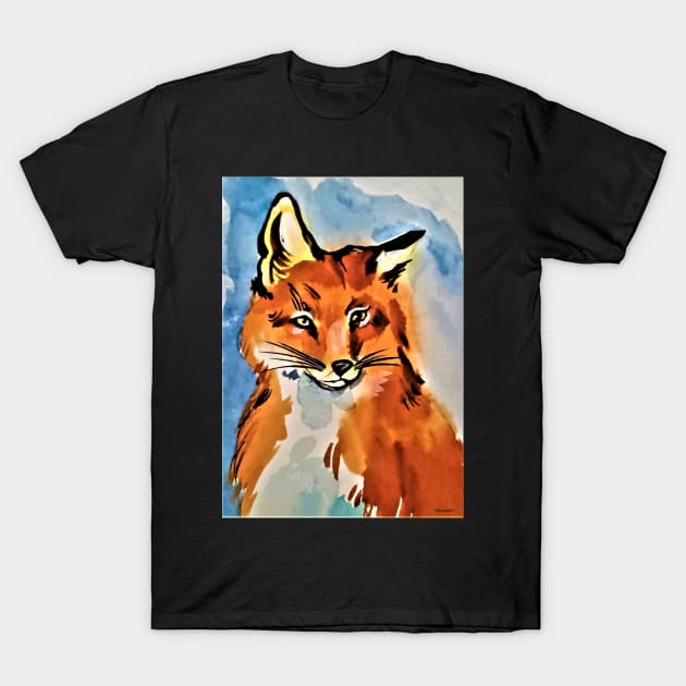 Personable Fox T-Shirt by EloiseART